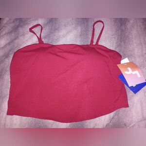 Joy Lab Burgundy Convertible Strap Long Line Bra Moisture Wicking Size XL NWT